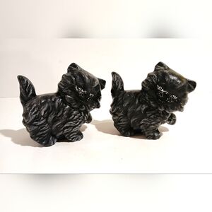 Vintage Ceramic Black Cat Figurines